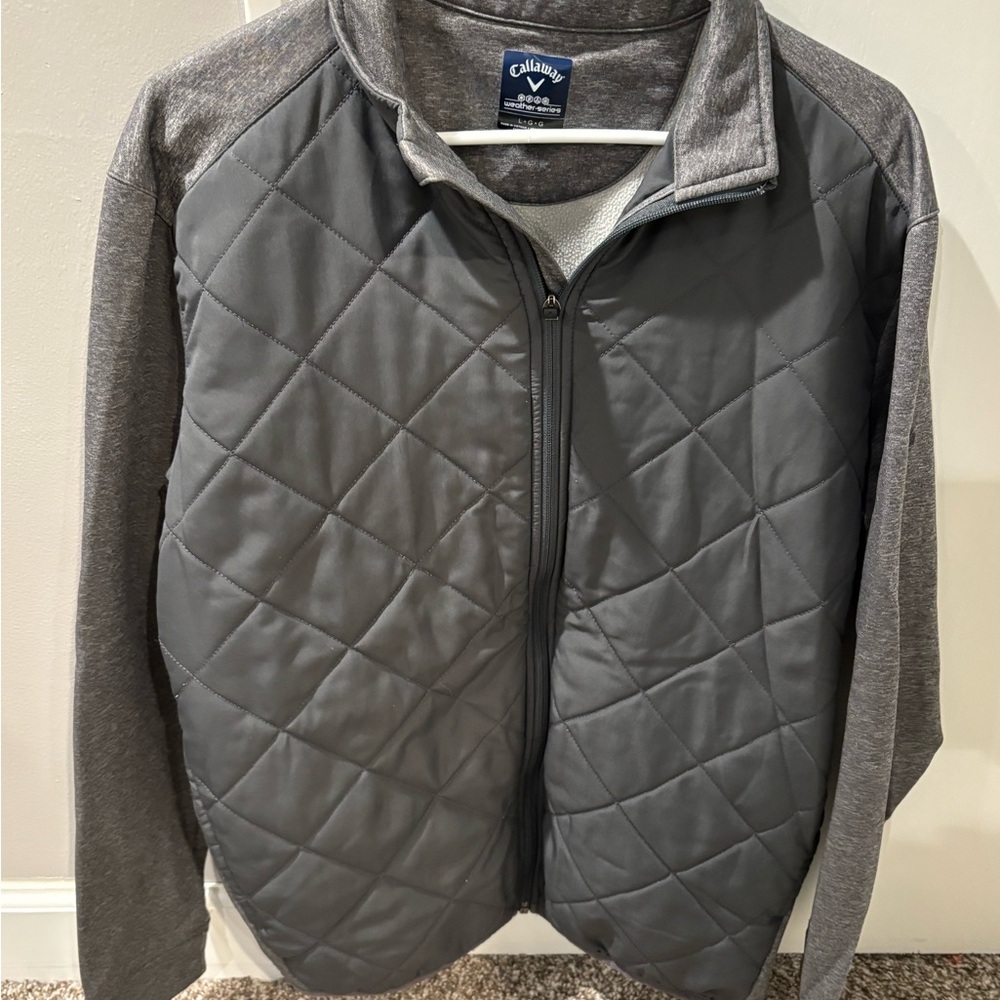 Mens Large Callaway Weather Series Swing Tech Golf Zip Jacket - Clean!